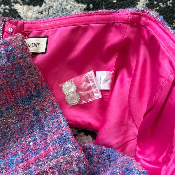 Revolve Assignment Marseille Tweed Bustier Top Pink - Picture 5 of 6